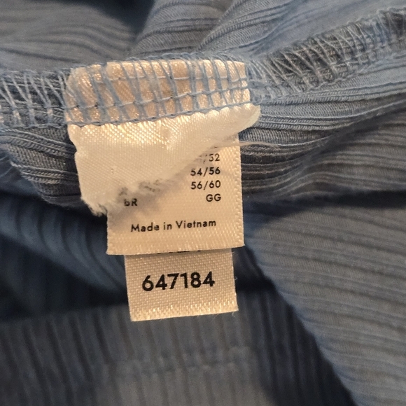 Venus Henley Short Sleeve Blue Button-Front Top Women's size XL (16) - Picture 8 of 11